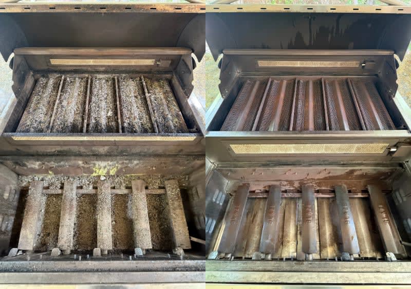 Blaze grill before and after professional cleaning in Indio, CA